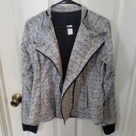 ⭐ Mondetta Grand Prix Moto Mondial Jacket Size Large black and white marled - Picture 7 of 11